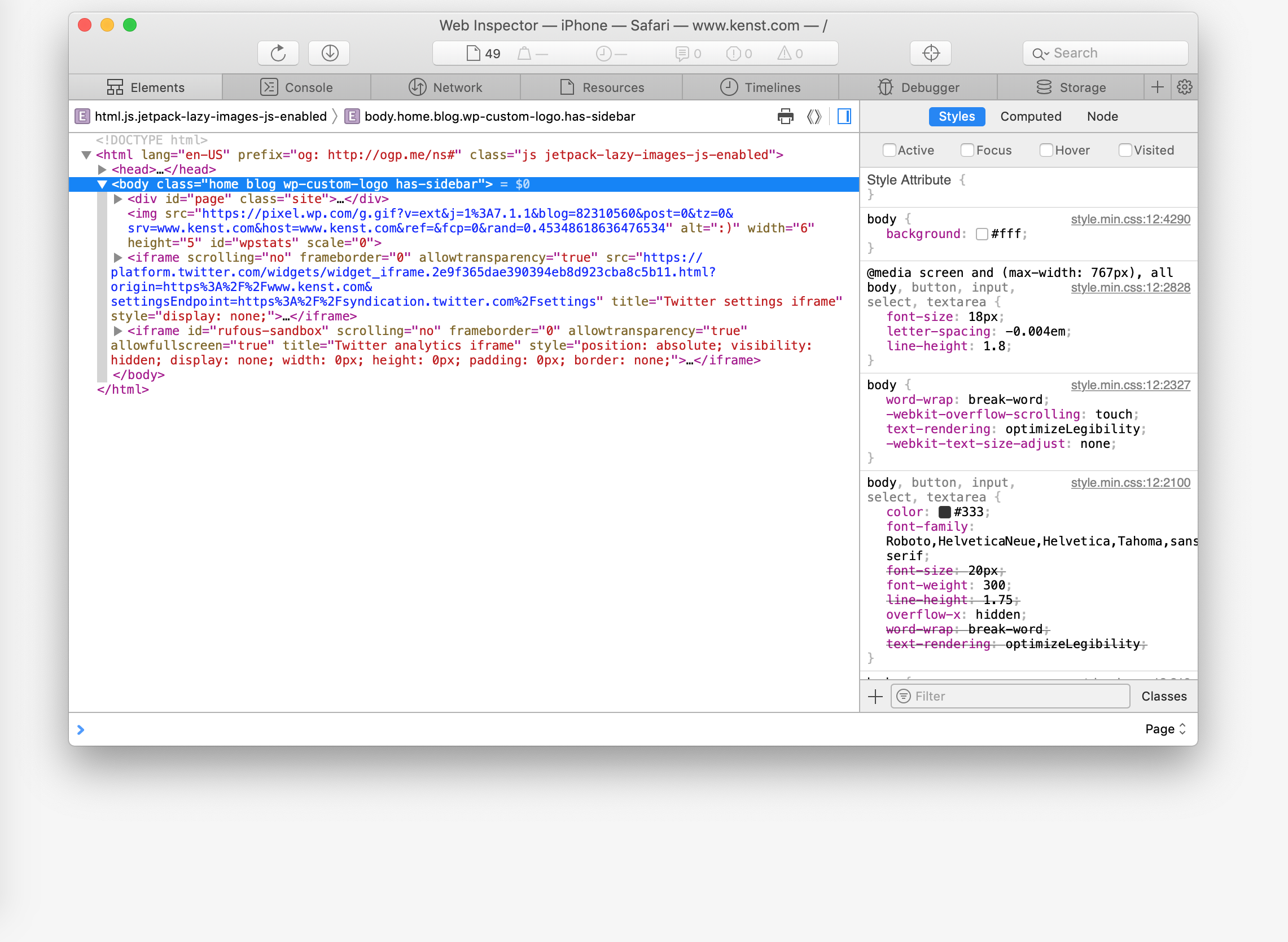 safari mobile debugging